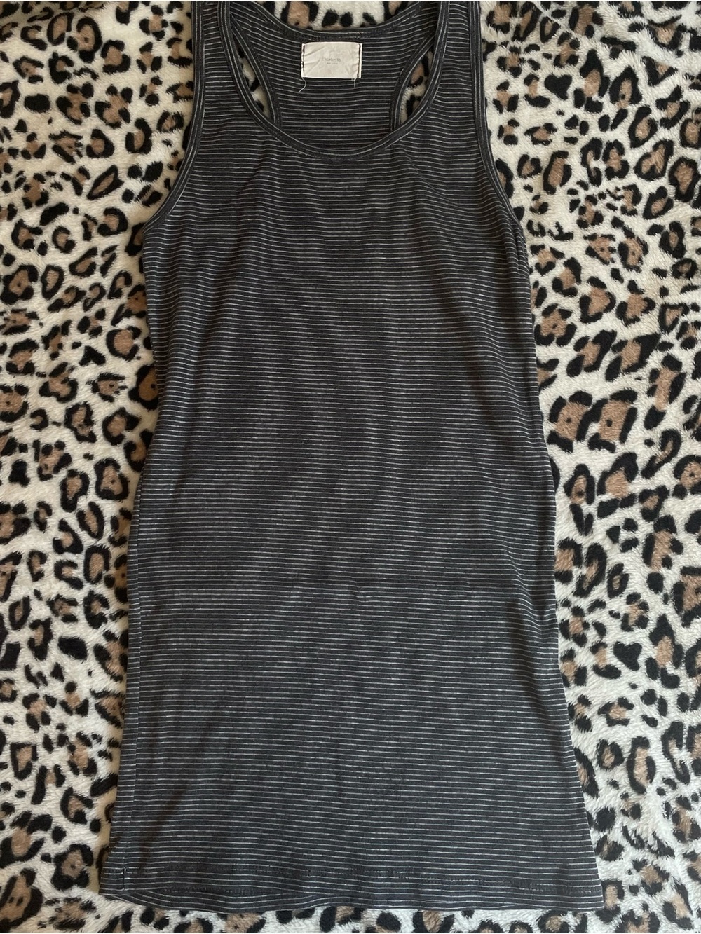 ♡ Black & Gray Striped Tank